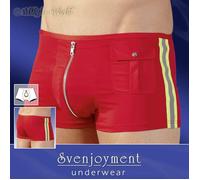 Fireman Microfiber Pants with Reflective Stripes Red-Yellow