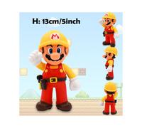 (Fireman, No Box) Super Mario Action Figure Bowser Princess Peach Anime Game All Star Collection Model Toy for Children