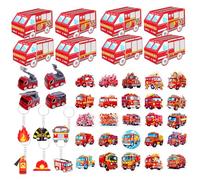 Fireman Party Bag Children's Birthday Gift Bag Boxes Firefighters Fire Engine Helicopter Snap Bracelet Fire Brigade Toy for Boys