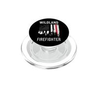 Fireman Patriotic American Flag Quote Wildland Firefighter PopSockets PopGrip for MagSafe