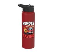 Fireman Rescue Hero Bold Firefighter Squad Wee Woo Stainless Steel Insulated Water Bottle