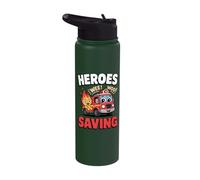 Fireman Rescue Hero Bold Firefighter Squad Wee Woo Stainless Steel Insulated Water Bottle