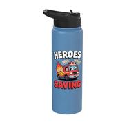 Fireman Rescue Hero Bold Firefighter Squad Wee Woo Stainless Steel Insulated Water Bottle