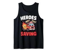 Fireman Rescue Hero Bold Firefighter Squad Wee Woo Tank Top