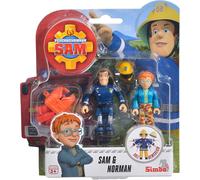 Fireman Sam 2 Action Figure Set With Accessories - Sam and Norman
