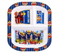Fireman Sam 3 Section Reusable Childrens Divided Plate - BPA Free