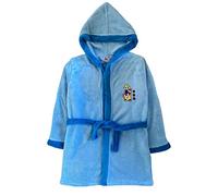 Fireman Sam Bathrobe Blue Hooded Dressing Gown, Soft Fleece Robe for Boys (134-140 cm / 9-10 Years)