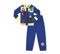 Fireman Sam Boys Long Pyjama Set Fancy Dress Kids PJ's (5-6 Years) Blue