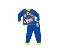 Fireman Sam Boy's Penny Morris & Elvis Cridlington Pyjama Set in Blue | Size: 3-4 Years Fireman Sam Blue 3-4 Years