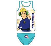 Fireman Sam Boys' Vest and Pants Set (Blue/White, 5-6 Years)