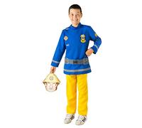 Fireman Sam costume disguise boy official (Size 5-7 years) with mask