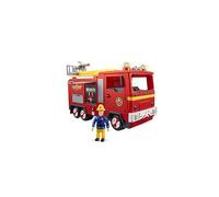 FIREMAN SAM Electronic Spray and Play Jupiter fire engine, free-wheeling with lights, sounds, water cannon, with figure playset., Red, 35.5 x 15 x
