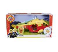 Fireman Sam Helicopter Wallaby II Update, Automatic Rotor, Light, Sound, Winch, Tom Figure, Accessories, 34 cm, from 3 Years
