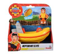 Simba 109252584 Fireman Sam Neptune with Elvis, drives on land and floats in the
