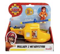 Fireman Sam Junior Wallaby 2 with Krystyna, Helicopter 17 cm, Figure 7 cm, from 3 Years