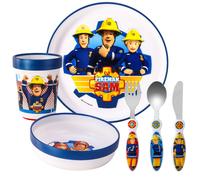 Fireman Sam Kids 6 Piece Cutlery Set Plate/Bowl/Cup/Knife/Fork/Spoon