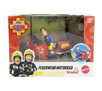 Fireman Sam Motorcycle with Figure and Accessories - Robust Emergency Vehicle with Light and Sound, Driving Fun for Children from 3 Years, Role Toy Fire Brigade Small Fire Brigade Fans