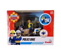 FIREMAN SAM ● Police Bike ● Motorcycle Plus Articulated Malcolm Action Figure