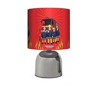Fireman SAM RED - Bedside Touch LAMP - Boys Bedroom Light/LAMP Shade - RED - Mains Operated (UK Plug)