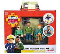 Fireman Sam - Set of 3 Articulated Figures 7.5cm - Atomic Boy, Malcom, Norman Man