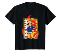 Fireman Sam T-Shirt, Official, Fire, Multiple Colours T-Shirt, Youth, Black, 4T