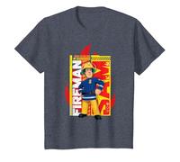 Fireman Sam T-Shirt, Official, Fire, Multiple Colours T-Shirt, Youth, Heather Blue, 4T