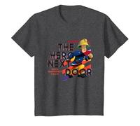 Fireman Sam T-Shirt, Official, Hero, Multiple Colours T-Shirt, Youth, Dark Heather Grey, Large