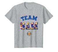 Fireman Sam T-Shirt, Official, Team Sam, Multiple Colours T-Shirt, Youth, Heather Grey, 4T