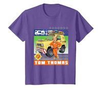 Fireman Sam T-Shirt, Official, Tom, Multiple Colours T-Shirt, Youth, Purple Heather, X-Small