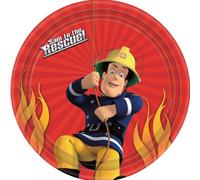 Fireman Sam Theme 23cms Paper Plate - Pack of 8