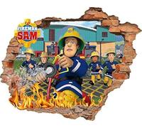 Fireman SAM Wallpaper Sticker 56cm X 62cm Kids Bedroom Boys Girls Wall Art Mural Wallpaper Size Large