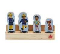 Fireman Sam Wooden 4 Pack of Two-Sided Figures Quality, Durable FSC Sustainable Wood