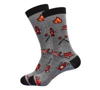 Fireman Socks, Firefighter, Adult UK Size 3-6, Emergency Services, Gift, Thank You Fireman Gift.