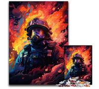 Fireman's Colorful Psychedelic Jigsaw Puzzle 1000 Pieces Puzzles for Adults Challenging Brain Teaser Relaxing Toy for Teenagers 1000 PCS(75x50cm)