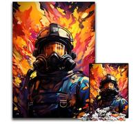 Fireman's Colorful Psychedelic Jigsaw Puzzles for Adults 1000 Piece Puzzles for Adults Interactive Family Game DIY Home Decor Brain Challenge Gift 1000 PCS(75x50cm)