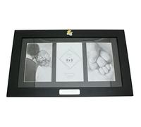 Fireman's Hat Black Photo Frame 3 Windows Wall Hanging Family Personalised Gift (Portrait) 128