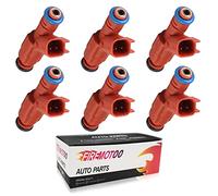 FIREMOTOO Fuel Injectors set of 6 Compatible with Dodge Dakota Ram 1500 Van Ram 2500 Van Ford Escape Mustang Windstar Jeep Cherokee Grand Cherokee Liberty Wrangler 0280156161 812-12128 12 Holes