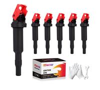 FIREMOTOO Pack of 6 Ignition Coil Pack Compatible with BMW 325Ci 330Ci 335i 525i 528i 530i 535i 545i 745Li X3 X5 M5 M6 Z4 Mini Cooper Replacement 0221504470 UF-592 UF571 12137594937 12137562744