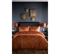 'Firenza' Damask Velvet Duvet Cover Set Laurence Llewelyn-Bowen Red King