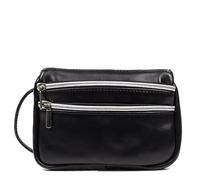FIRENZE ARTEGIANI. Ailoche Women's Shoulder Bag Genuine Leather Sauvage Finish 19 x 3 x 13 cm Colour: Black, Black/White, Utility