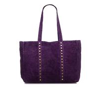 FIRENZE ARTEGIANI. Alonte Women's Genuine Leather Suede Shoulder Bag 38 x 12 x 30 cm Colour: Purple, berry, Utility