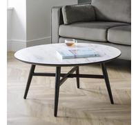 Firenze Coffee Table - 90cm - Round - White Marble Effect