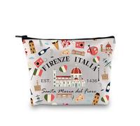 Firenze Italia Florence Italy Makeup Bag Italian European Vacation Roma Italia Gift Florence Dome Fleur De Lis Cosmetic Bag (Firenze Italia)