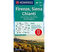 Firenze / Siena Chianti D/E/I + Aktiv Guide (2458): 4in1 Wanderkarte mit Aktiv Guide und Detailkarten inklusive Karte zur offline Verwendung in der KOMPASS-App. Fahrradfahren.