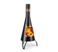 Firepit Heater Garden Fireplace Patio Outdoor Fire Bowl Stainless Steel Black