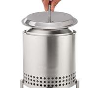 FirePit Lid for Solo Stove Mesa, Mesa XL. Tabletop Firepit Lid Keeps Out Leaves, Water, rain. Stainless Steel Handle Prevents Hand Burns Thickness 1mm, Heavy, Resistant to Sliding