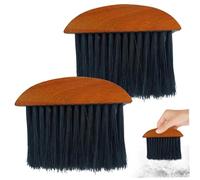 Fireplace Accessories, Fireplace Brush 2PCS Hearth Brush with Semicircle Wooden Handle Fireside Companion Set Fire for Cleaning Accessories, Hearth