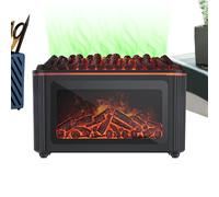 Fireplace Aroma Diffuser 160ml Ultrasonic Quiet Humidifier with 7 Flame