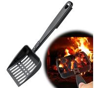 Fireplace Ash Shovel - 40CM Hollow Iron Charcoal Sieve Metal Wood Burning Stove Tool Efficient Ash Removal | Heavy Duty Fire Pit Accessory For Barbecue