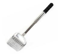 Fireplace Ash Shovel - Adjustable Heat Resistant Coal Scoop, Stainless Steel Perforated Sifter with Handle | Hollow Out Fire Pit Cleaning Tool for Wood Stove Charcoal Indoor Outdoor Use